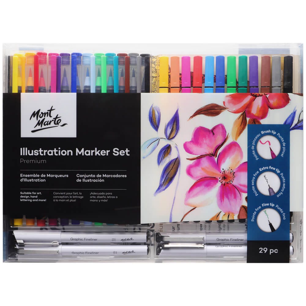 Mont Marte Illustration Marker Set Premium 29Pc