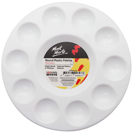 Mont Marte Round Plastic Palette Discovery 17Cm (6.7In)