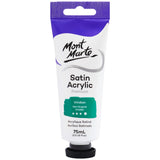 Mont Marte Satin Acrylic Paint Premium 75ml - Viridian