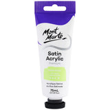 Mont Marte Satin Acrylic Paint Premium 75ml - Yellow Green
