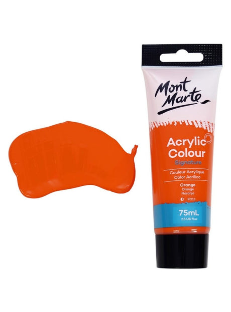 Mont Marte Acrylic Colour Paint Signature 75Ml 2 5 Us Fl Oz Tube Orange