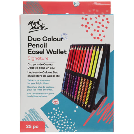 Mont Marte Duo Colour Pencil Easel Wallet Signature 25Pc