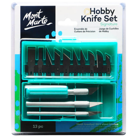 Mont Marte Hobby Knife Set Signature 13Pc