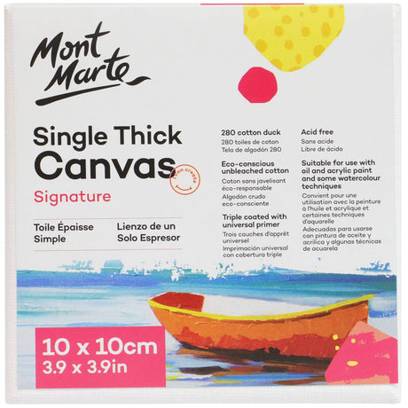 Mont Marte Single Thick Canvas Signature 10 X 10Cm (3.9 X 3.9In)