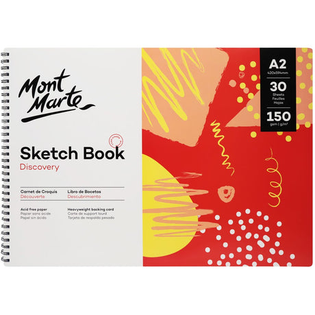 Mont Marte Sketch Book Discovery A2 (16.5 X 23.4In) 30 Sheets 150Gsm