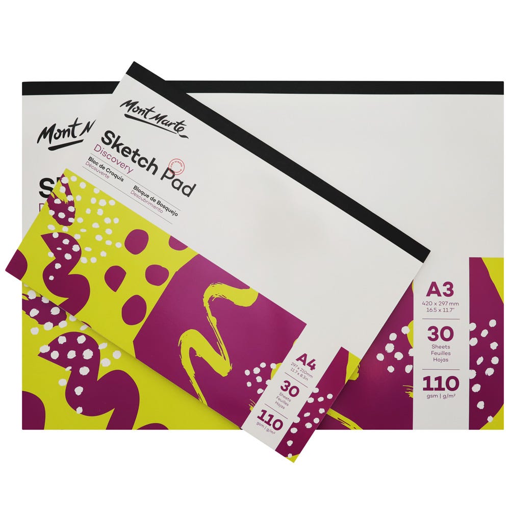 Mont Marte Sketch Pad Discovery A3 110Gsm 30 Sheets