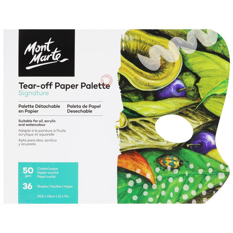 Mont Marte Tear-Off Paper Palette Signature 50Gsm 36 Sheet