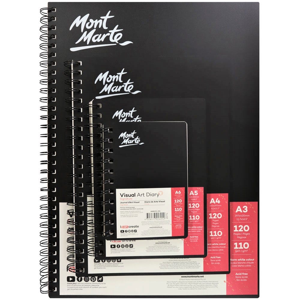 Mont Marte Visual Art Diary Signature 110Gsm A3 120 Page