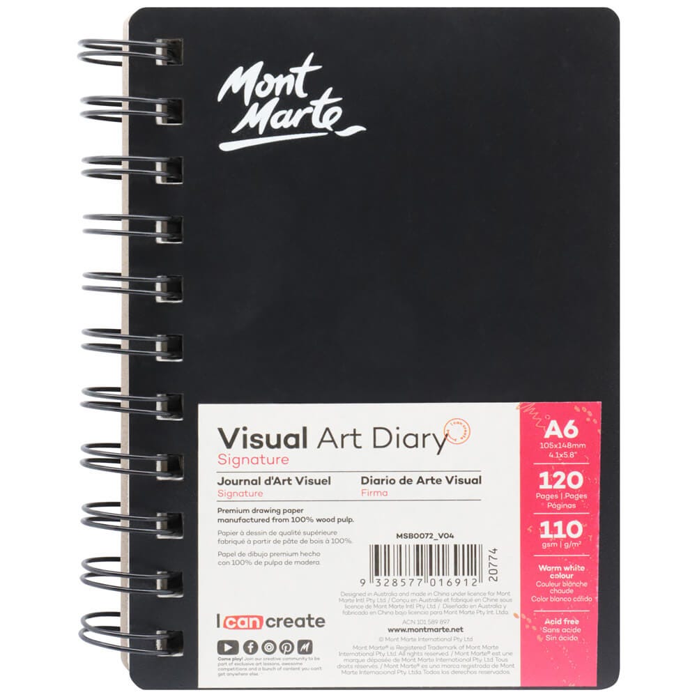 Mont Marte Visual Art Diary Signature A6 120Page 110Gsm
