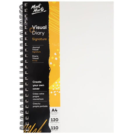 Mont Marte Visual Diary Paper Cover Signature 110Gsm A4 120 Page