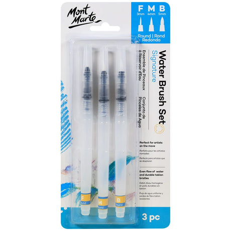 Mont Marte Water Brush Set Signature 3Pc