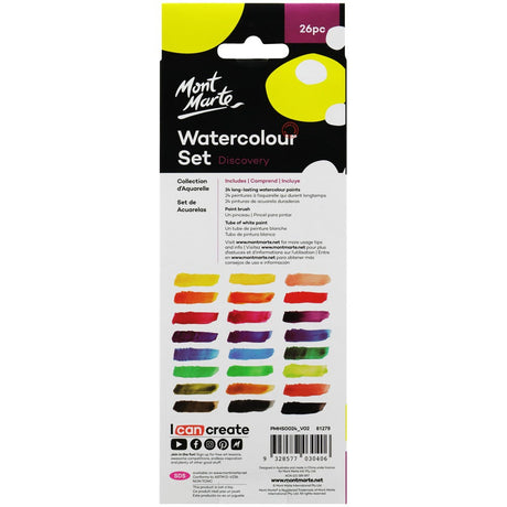 Mont Marte Watercolour Painting Set Discovery 26Pc